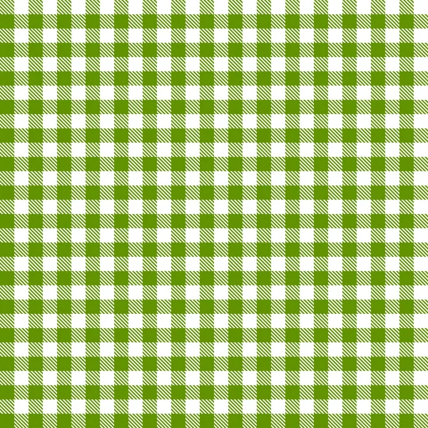Checkered tablecloths pattern - endless - green — Stock Vector