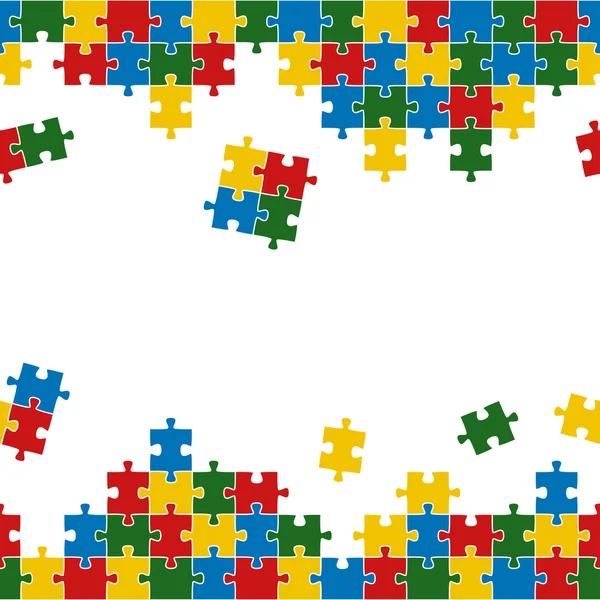 Puzzle fondo colorido e interminable — Vector de stock