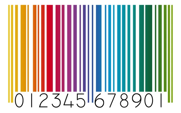 Barcode gekleurde — Stockvector