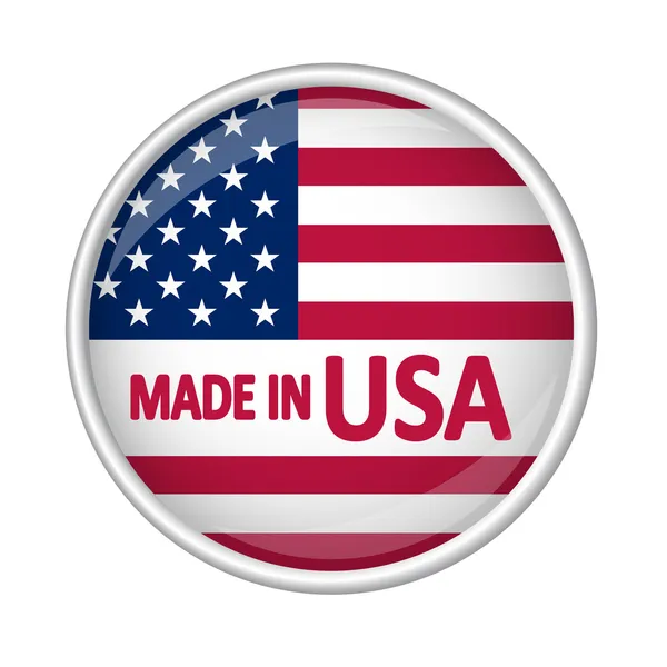 Botão - MADE IN USA — Vetor de Stock