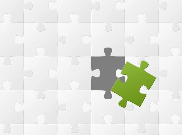 The matching puzzle piece — Stock Vector