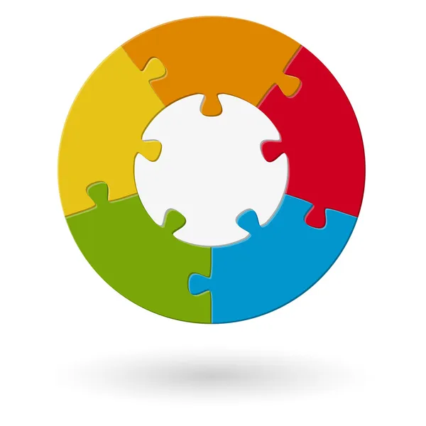Rätselrunde - Basis mit 5 Optionen — Stockvektor