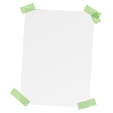 renkli bant ile beyaz boş kağıt