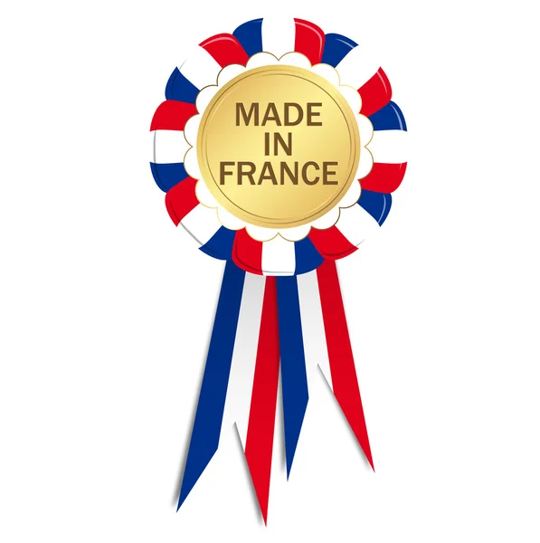 Seal with ribbons MADE IN FRANCE — Stock Vector
