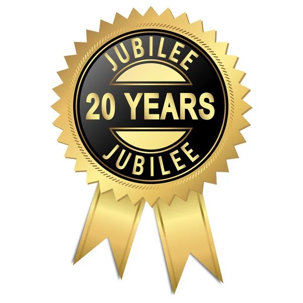 Jubileu - 20 de ani — Vector de stoc