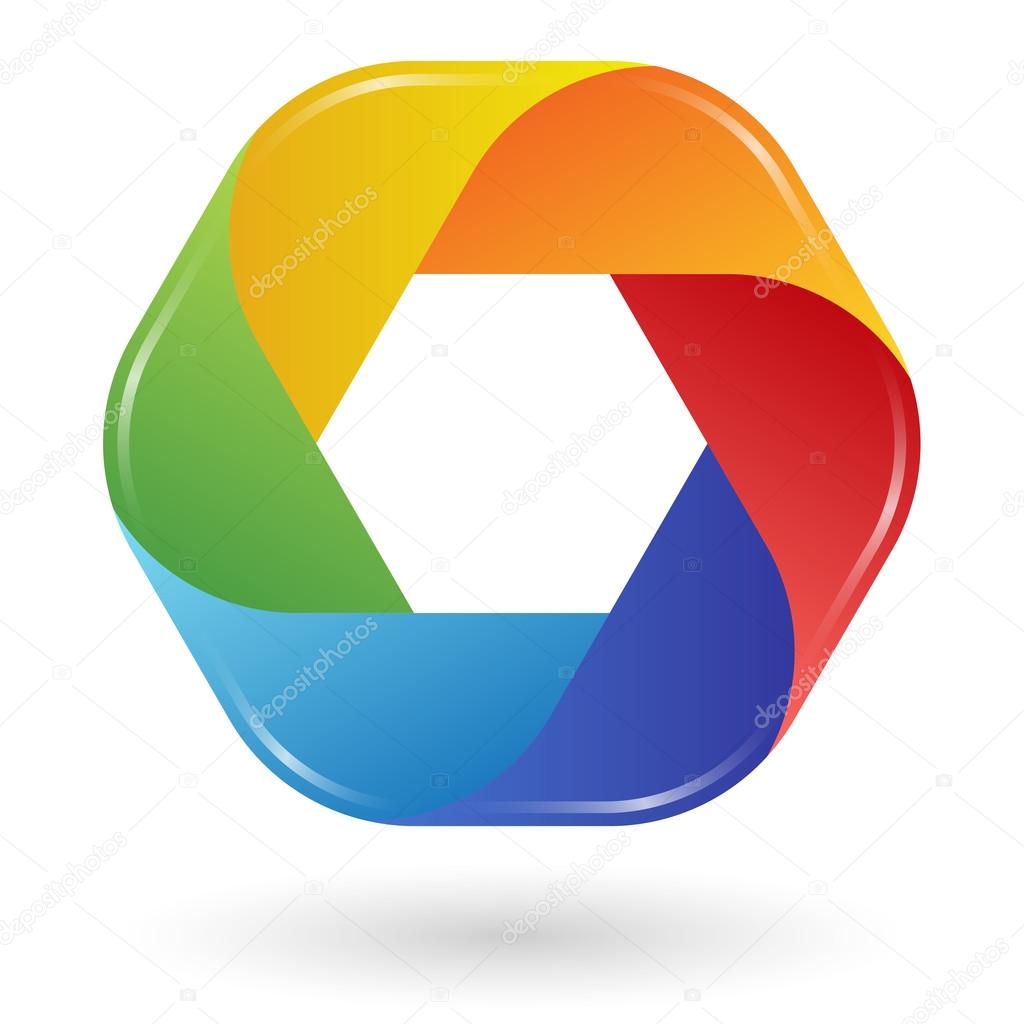 Template logo design in six colors
