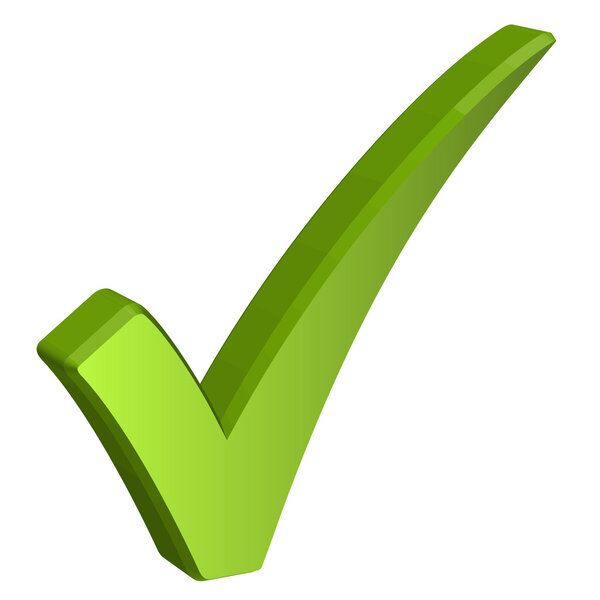 Зеленая отметка в 3D
