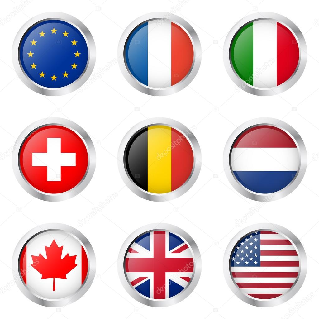 Country - Sticker: Europe, France, Italy