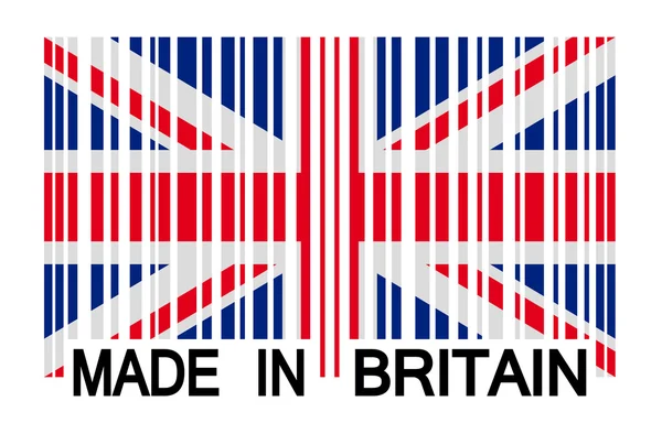 Barcode - hergestellt in Großbritannien — Stockvektor