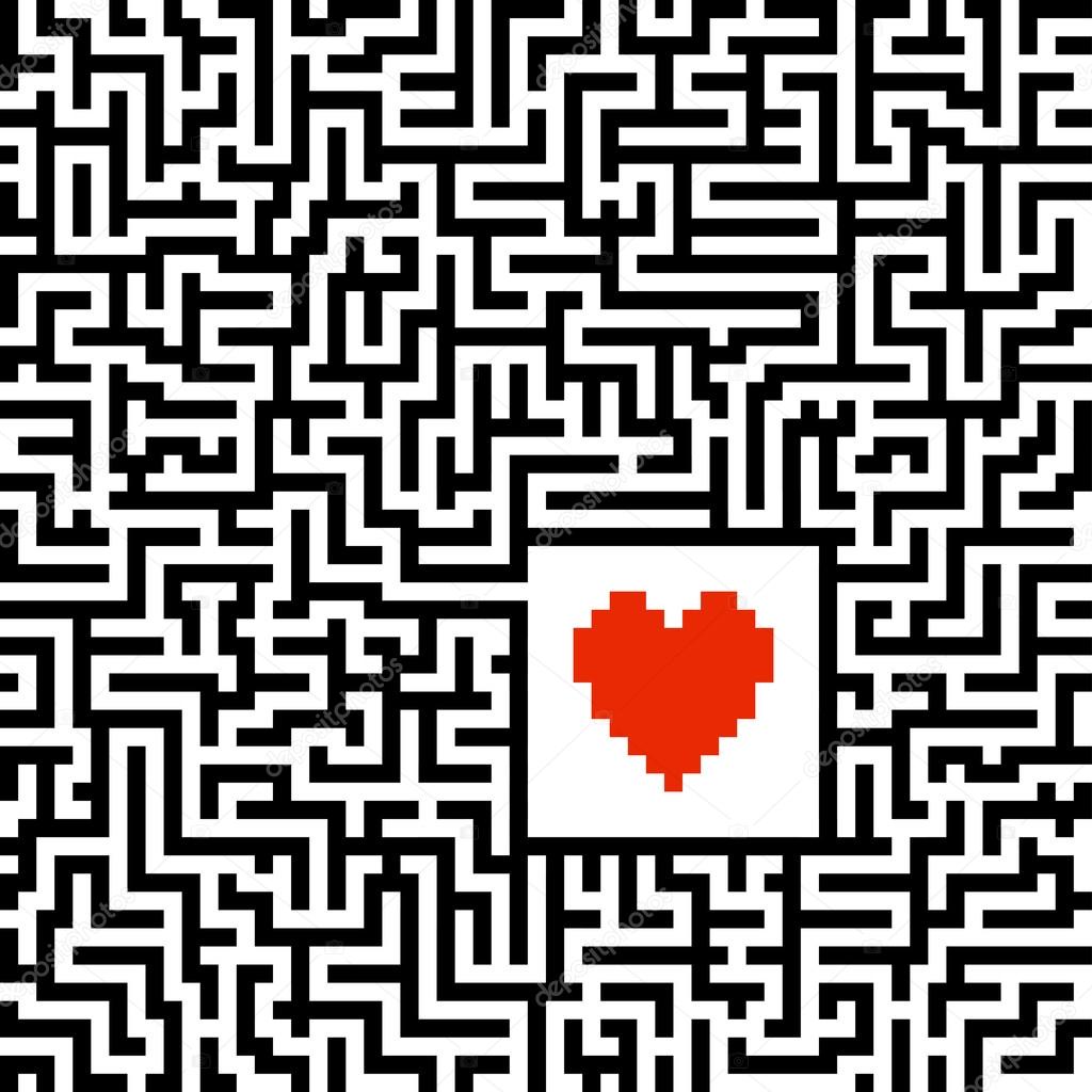 Maze with heart