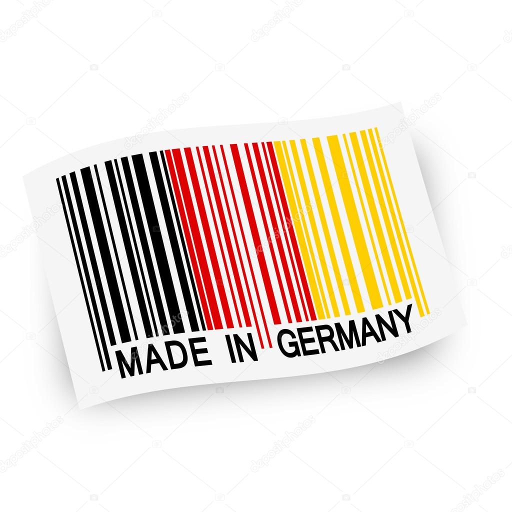 Flag with barcode -  MADE IN GERMANY
