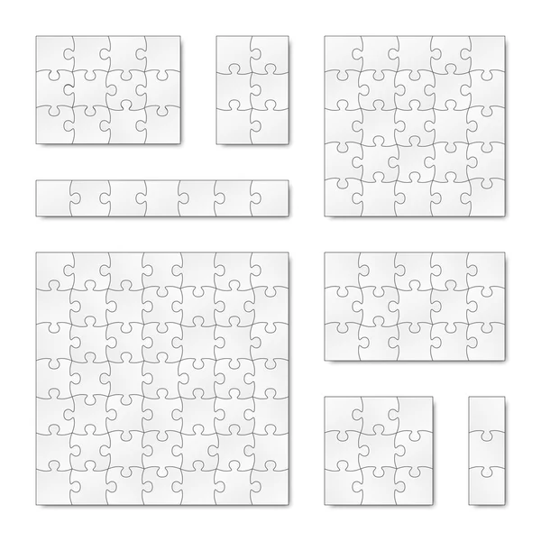 Kolekce puzzle šablon — Stockový vektor
