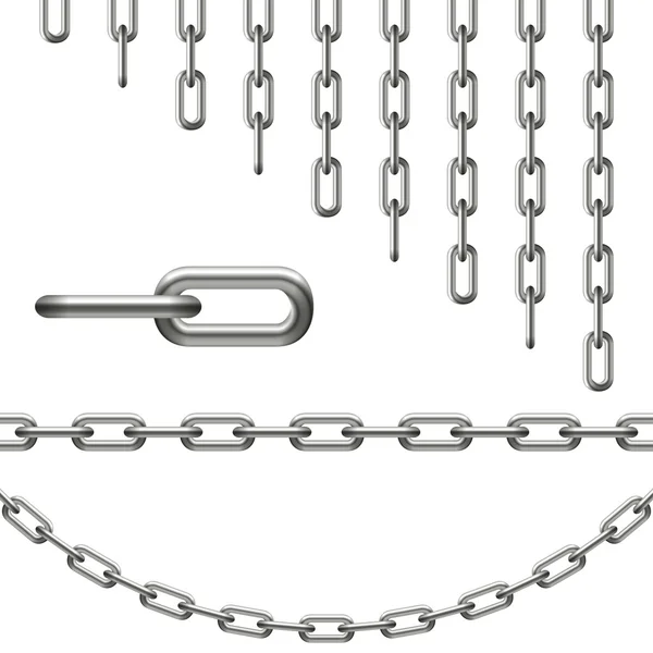 Łańcuch - nieskończoność, zakrzywione, link — Wektor stockowy