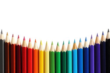 kopya alanı ile renkli kalemler