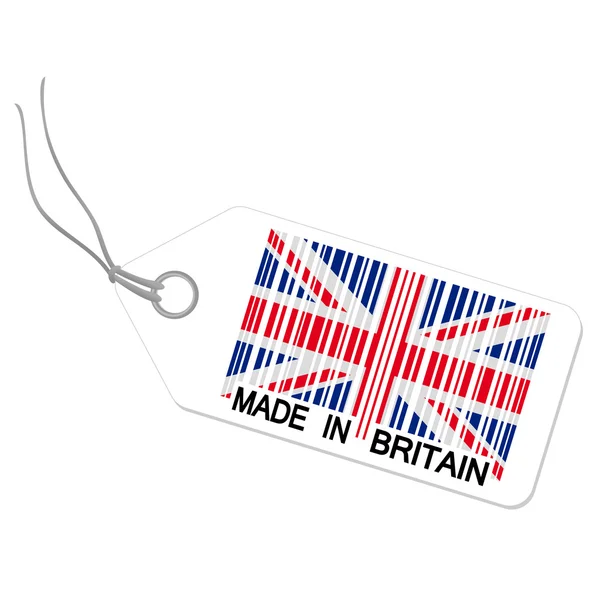 Hangtag com MADE IN BRITAIN — Vetor de Stock