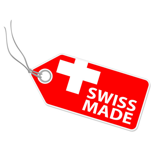 Hangtag with SWISS MADE