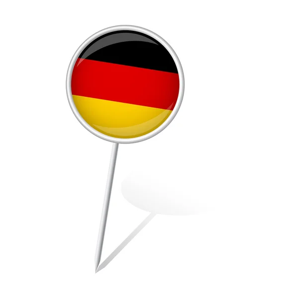 PIN yuvarlak - Almanya — Stok Vektör