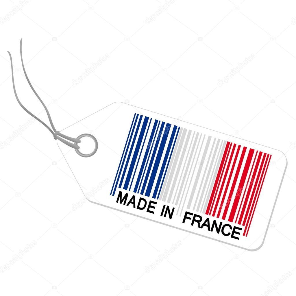 Hangtag with MADE IN FRANCE
