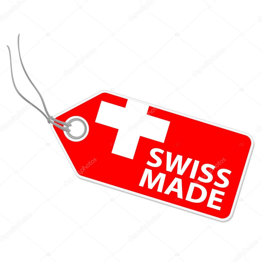 Hangtag with SWISS MADE