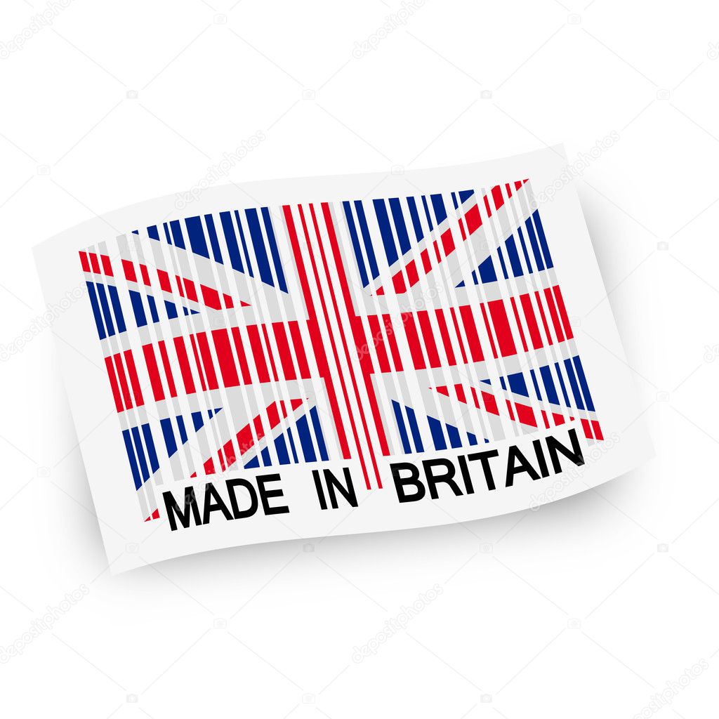 Flag with barcode -  MADE IN BRITAIN
