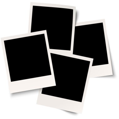 gölge ile dört polaroids