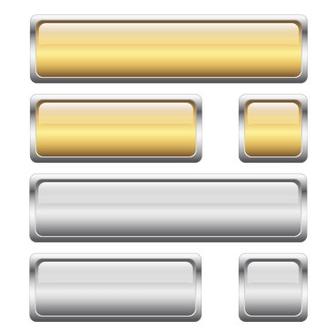 düğme toplama altın ve gümüş