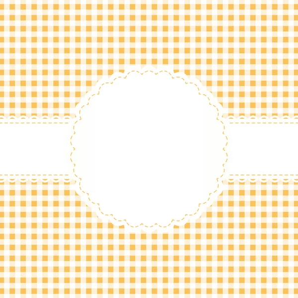 Banderole sur motif à carreaux — Image vectorielle