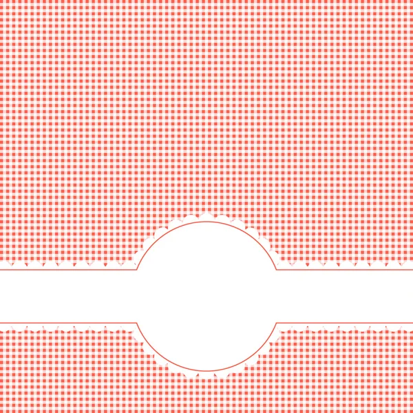 Bannière avec espace de copie sur motif à carreaux — Image vectorielle