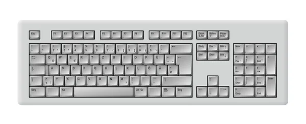 Gray computer keyboard — Stock Vector