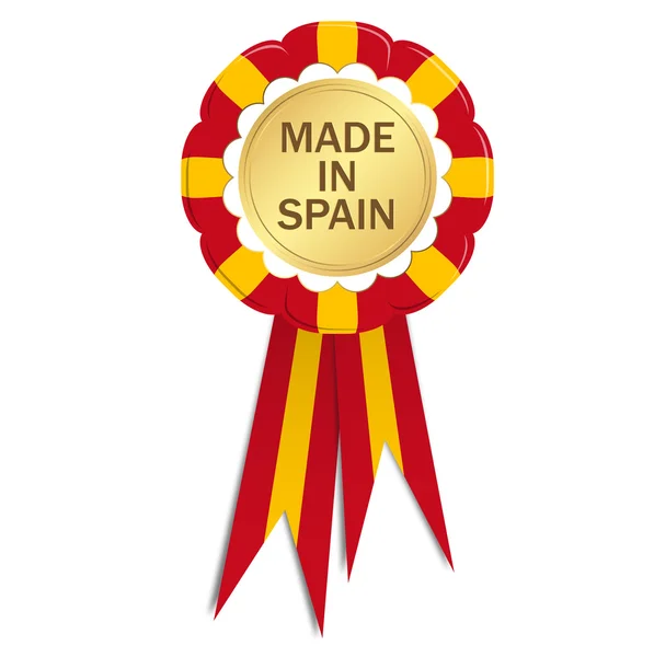 Seal with ribbons MADE IN SPAIN — Stock Vector