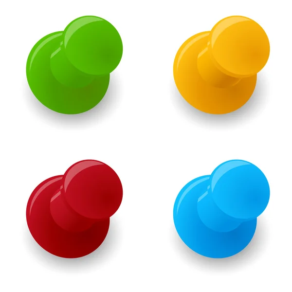PIN gyűjtemény 4 színben — Stock Vector