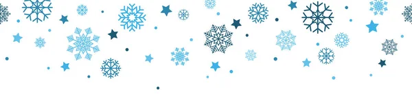 Eps Vector File Showing Christmas Time Snow Stars Seamless Background — Stock Vector