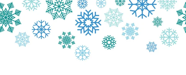 Eps Vektor Datei Die Weihnachtszeit Schneesternchen Nahtlosen Hintergrund Farbig Blau — Stockvektor