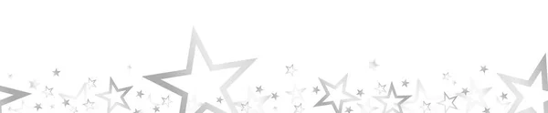 크리스마스에 파노라마 현수막 광고에 은색으로 끈적끈적 별들로 — 스톡 벡터