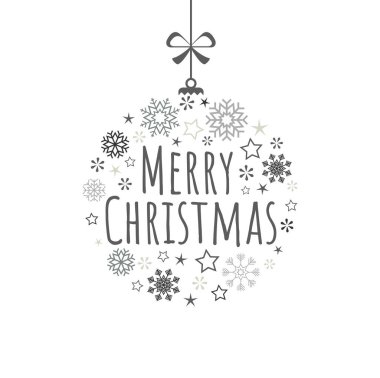 Sarkık renkte gri renkte asılan vektör, Noel ve kış zamanı için farklı soyut kar tanelerinden oluşur.