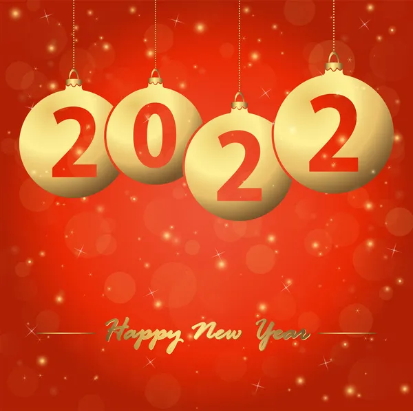 Новий Рік 2022 Різдвяні Бульбашки — стоковий вектор