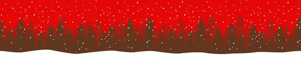 Eps Vektor Illustration Zeigt Weihnachten Naturlandschaft Hintergrund Mit Feldern Aus — Stockvektor