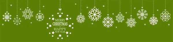Lógó Hópelyhek Fehér Színű Karácsonyi Téli Idő Fogalmak Üdvözlet Karácsonyra — Stock Vector