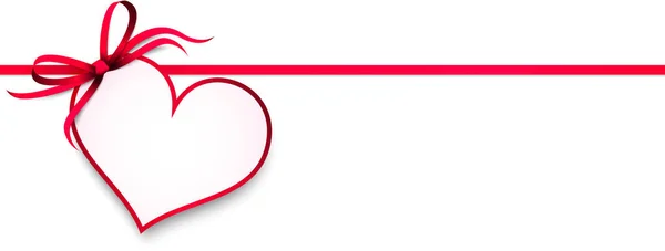 Eps Illustrazione Vettoriale Fiocco Nastro Rosso Colorato Banda Regalo Con — Vettoriale Stock