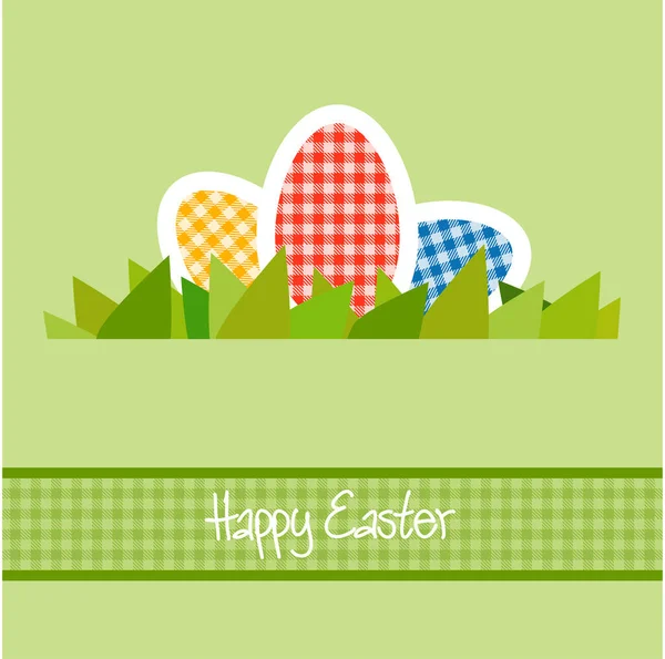 Happy Easter Eggs White Background — Stock Vector