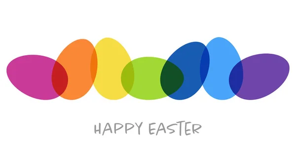 Eps Vector Illustration Plain Simple Painted Easter Eggs Different Colors — Stock Vector