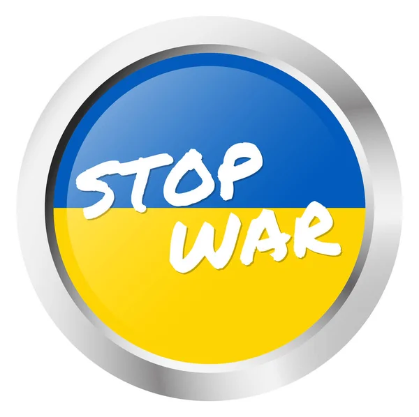 삽화와 Ukraine 텍스트 Stop War Conflict Russia 2022 — 스톡 벡터