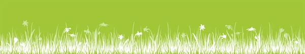 Eps Vector Panorama Seamless Illustration Spring Easter Time Nature Concepts — 스톡 벡터