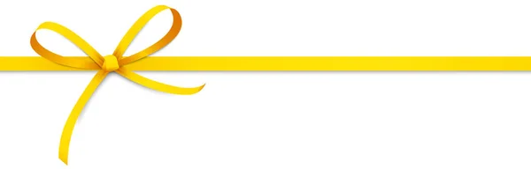 白色背景下黄色彩带弓和礼品带的Eps 10矢量图 — 图库矢量图片
