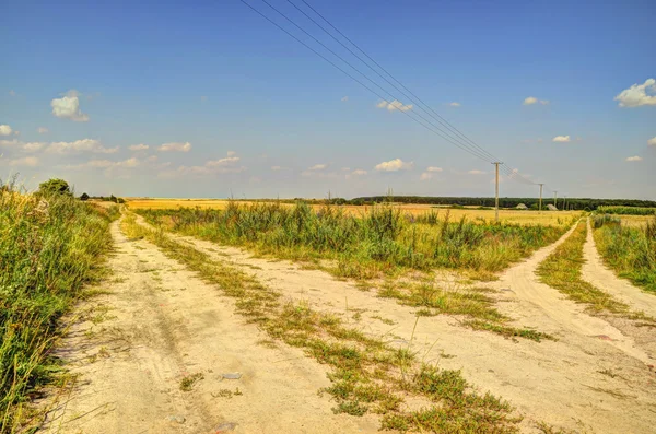 Fork of dirt roads — Stock Photo, Image