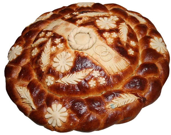 Украинский праздничный хлеб — стоковое фото