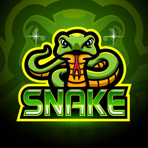 Diseño Mascota Del Logotipo Del Esport Serpiente — Archivo Imágenes Vectoriales