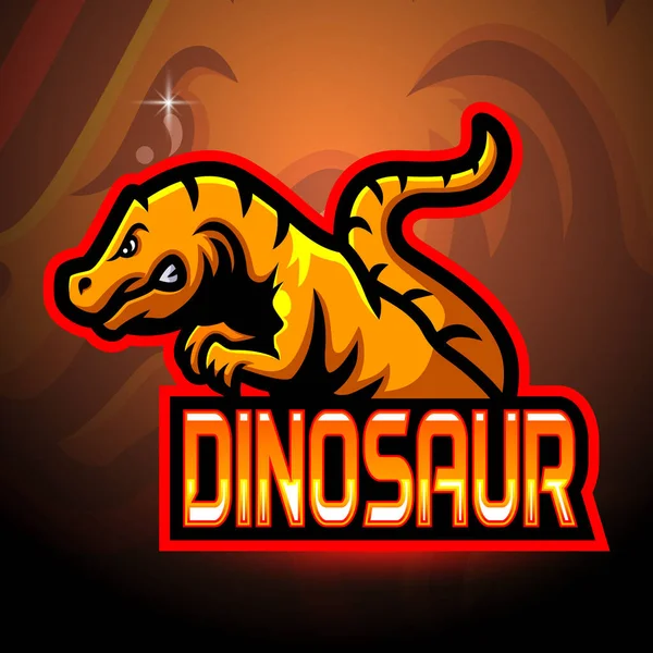 Dino Esport Logotipo Mascote Design —  Vetores de Stock