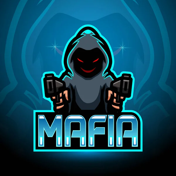 Mafia Esport Logo Maskottchen Design — Stockvektor