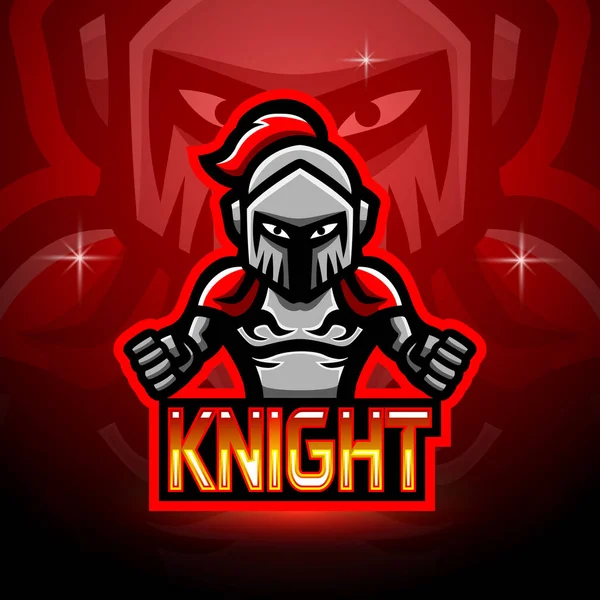 Knight Esport Logo Maskot Design — Stock vektor